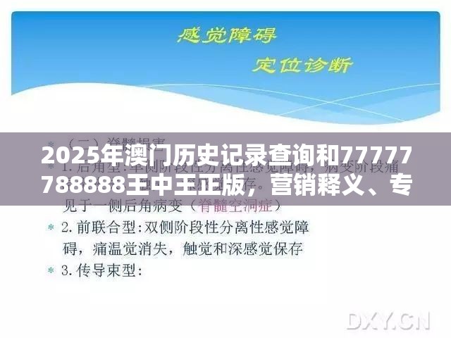 2025年澳门历史记录查询和77777788888王中王正版，营销释义、专家解析解释与落实,小心言过其实推广