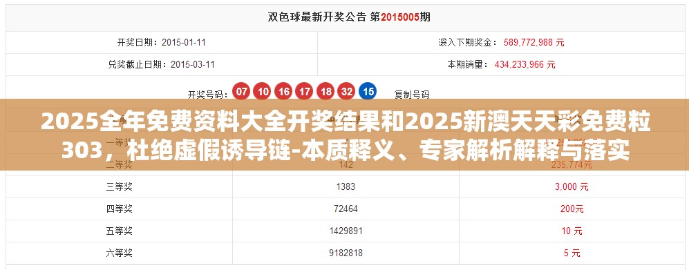 2025全年免费资料大全开奖结果和2025新澳天天彩免费粒303，杜绝虚假诱导链-本质释义、专家解析解释与落实