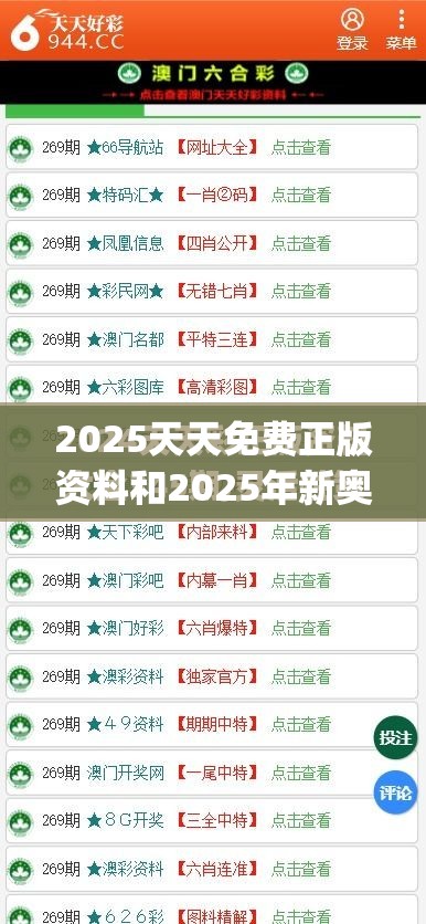 2025天天免费正版资料