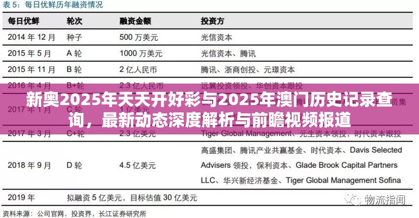 新奥2025年天天开好彩与2025年澳门历史记录查询，最新动态深度解析与前瞻视频报道